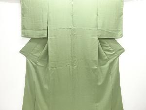 三つ柏紋織出し一つ紋色無地着物